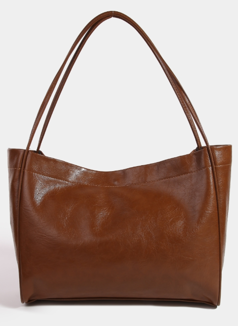 Simple Modern Faux Leather Tote Bag