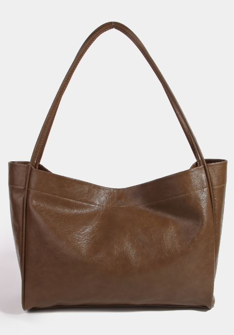 Simple Modern Faux Leather Tote Bag