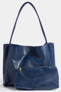 Simple Modern Faux Leather Tote Bag