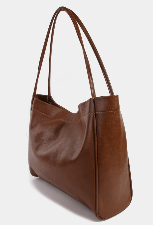 Simple Modern Faux Leather Tote Bag