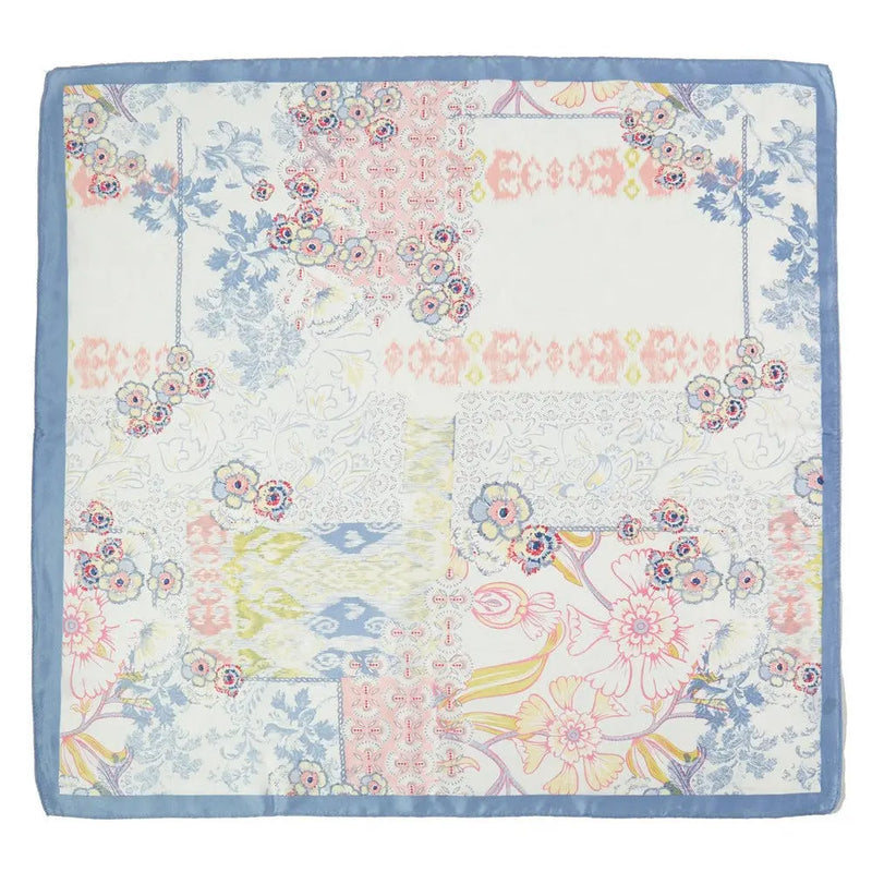 Abstract Floral Print Bandana Scarf - SCARVES