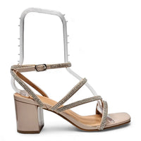 Strappy high-heeled sandal with rhinestone embellishments for Sparkle Night Heel