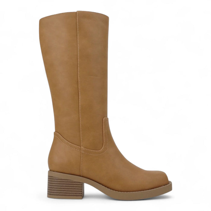 Belvin Square Toe Block Heel Tall Boot - Banana / 5.5 - BOOTS