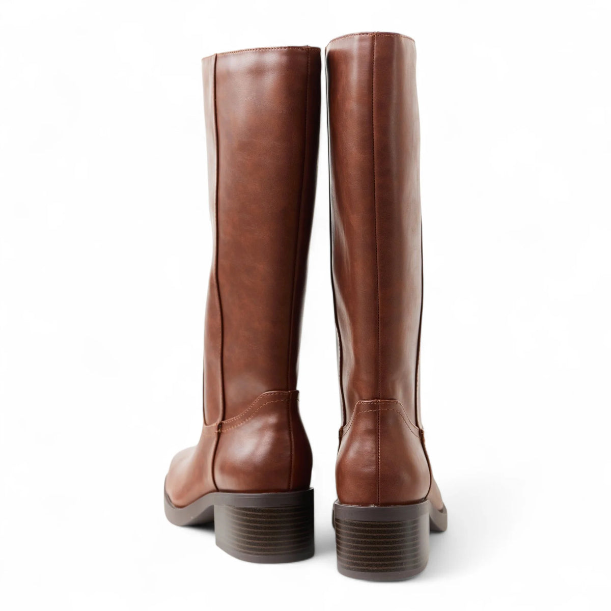 Belvin Square Toe Block Heel Tall Boot - BOOTS