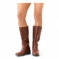 Belvin Square Toe Block Heel Tall Boot - BOOTS
