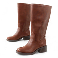 Belvin Square Toe Block Heel Tall Boot - BOOTS