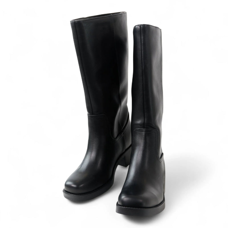 Belvin Square Toe Block Heel Tall Boot - BOOTS