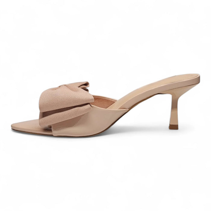 Bermuda Bow Kitten Heel - Nude