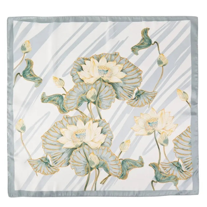 Blooming Flower Art Scarf - Mint - SCARVES