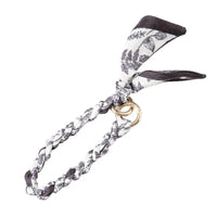 Braided Bandana Bag Charm - Black & White - Bag Charms