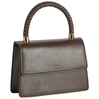 Braided Handle Hand Bag - Coffee - Shoulder Bags