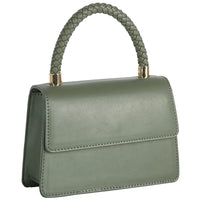 Braided Handle Hand Bag - Olive - Shoulder Bags