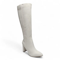 Brazil Pointed Toe Block Heel Knee High Boots