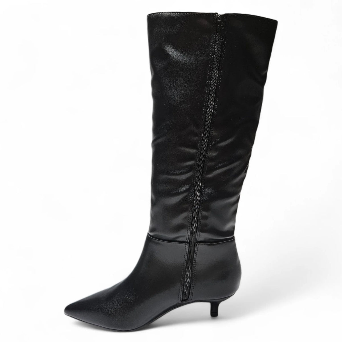 Breena Kitten Heel Knee High Boots - BOOTS