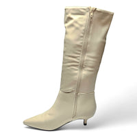 Breena Kitten Heel Knee High Boots - BOOTS