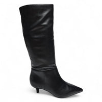 Breena Kitten Heel Knee High Boots - Black / 5.5 - BOOTS