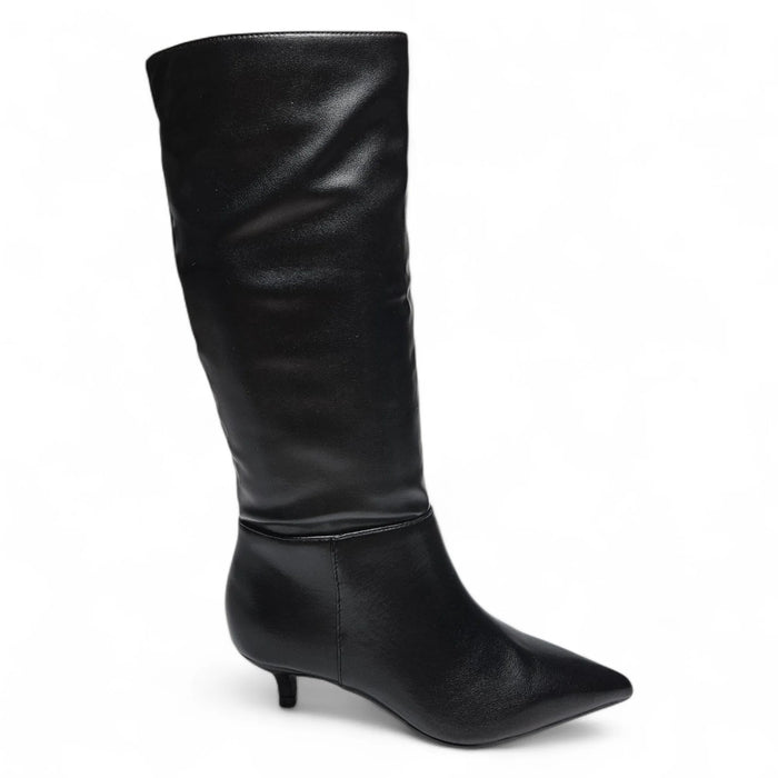 Breena Kitten Heel Knee High Boots - Black / 5.5 - BOOTS