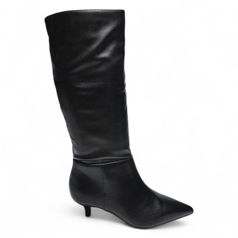 Breena Kitten Heel Knee High Boots - Black / 5.5 - BOOTS