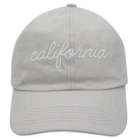 Gray California Baseball Cap with California embroidery, stylish baseball cap accessory