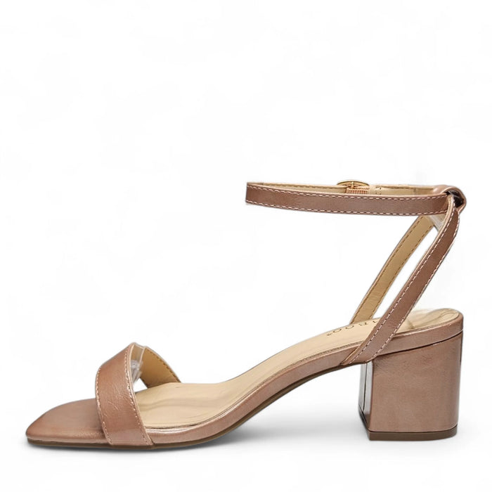 Caption One Band With Quarter Ankle Strap Heels - Nude