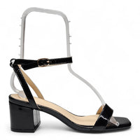 Caption One Band With Quarter Ankle Strap Heels Black / 5.5 HEELS