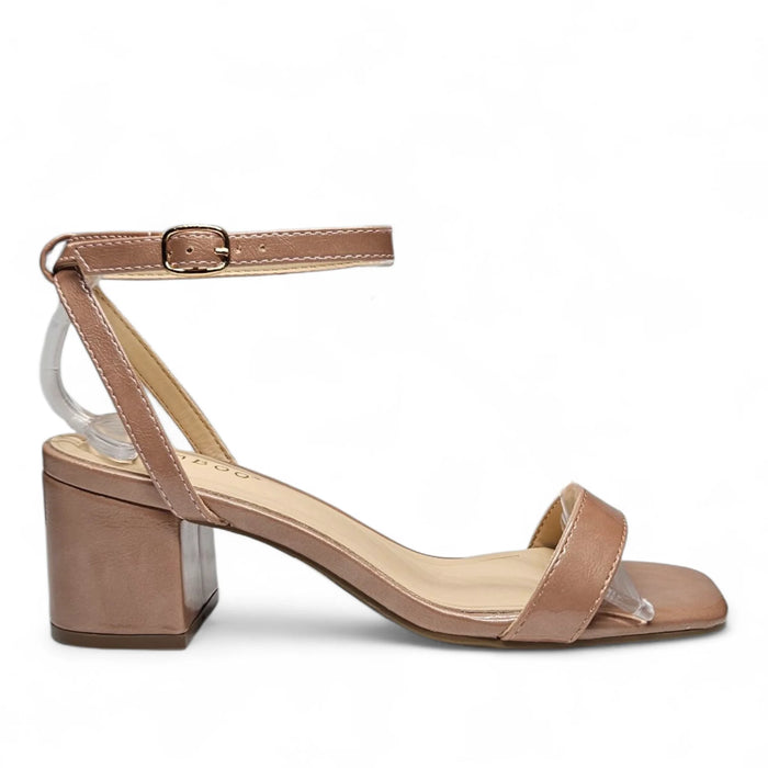 Caption One Band With Quarter Ankle Strap Heels - Nude