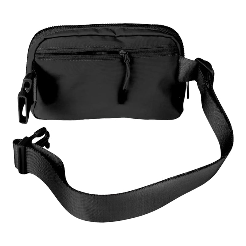 Black CC Waterproof Belt Bag with adjustable strap, perfect fanny belt for all occasions