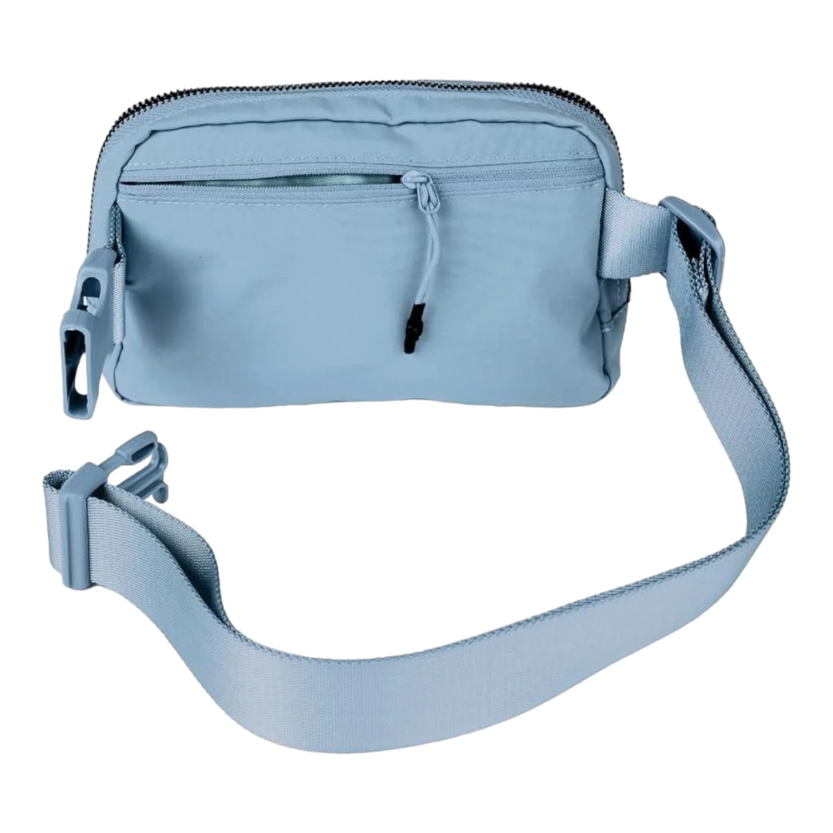 Light blue CC Waterproof Belt Bag with adjustable strap, ideal fanny belt for outdoor use