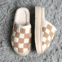 Checkered Luxury Soft Platform Slippers