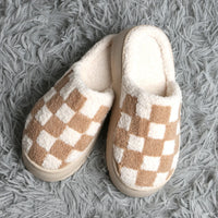 Checkered Luxury Soft Platform Slippers