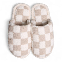 Checkered Pattern Luxury Soft Slippers