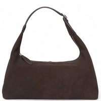 Dark brown Chic Maple Shoulder Hobo Bag with a stylish curved shoulder strap