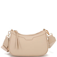 Chic Zipper Crossbody Bag - Light Tan - Shoulder Bags