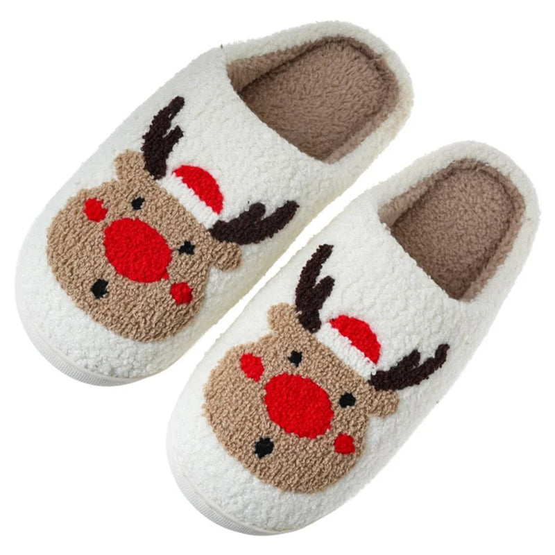 Christmas Rudolph Reindeer Cozy Home Slipper