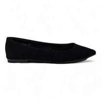 Black pointed-toe ballet flat shoe from the Classic Ballet Flat collection