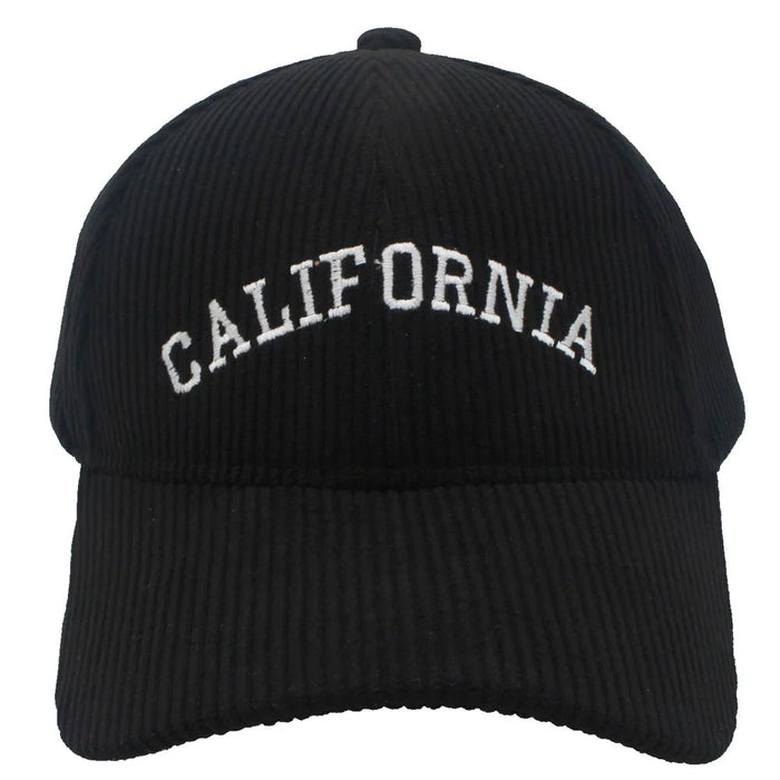 Corduroy California Cap - Black
