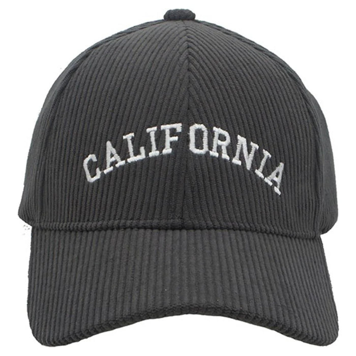 Corduroy California Cap - Charcoal