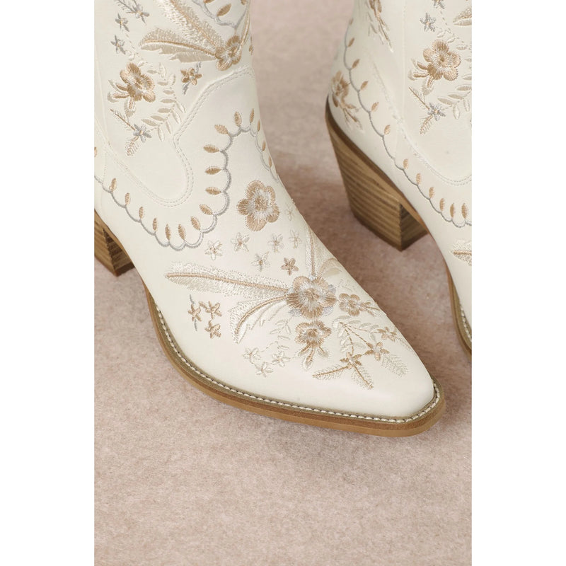 Corral Embroidered Cowgirl Ankle Bootie - BOOTIES
