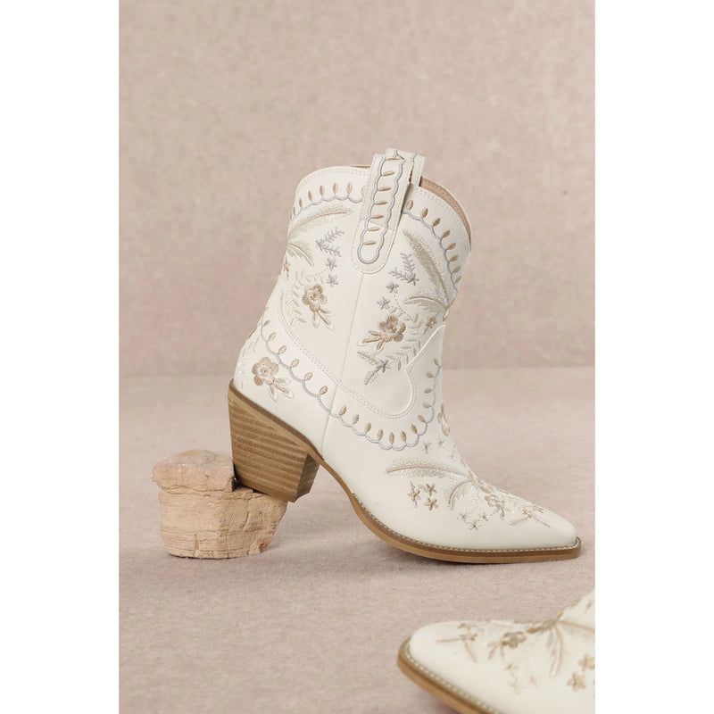 Corral Embroidered Cowgirl Ankle Bootie - BOOTIES