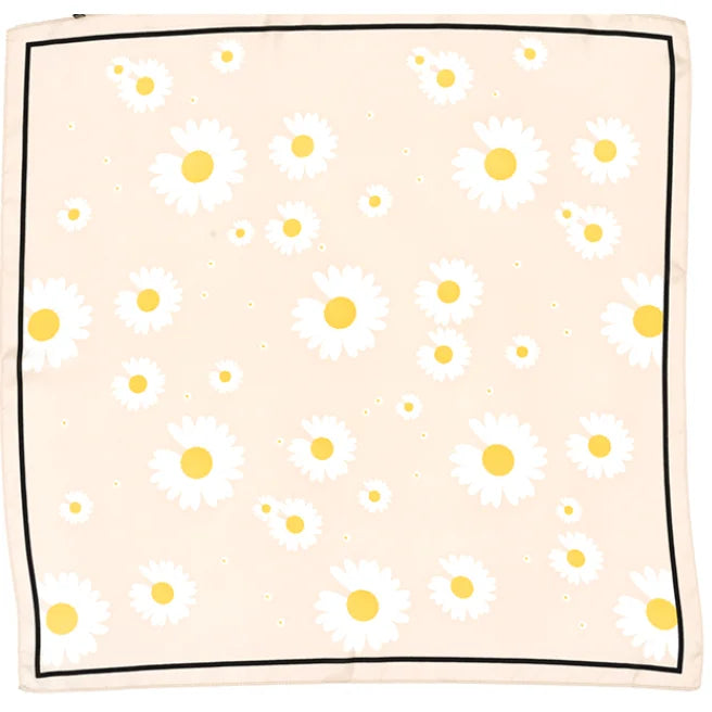 Daisy Scarf with a vibrant daisy pattern perfect for stylish outfits