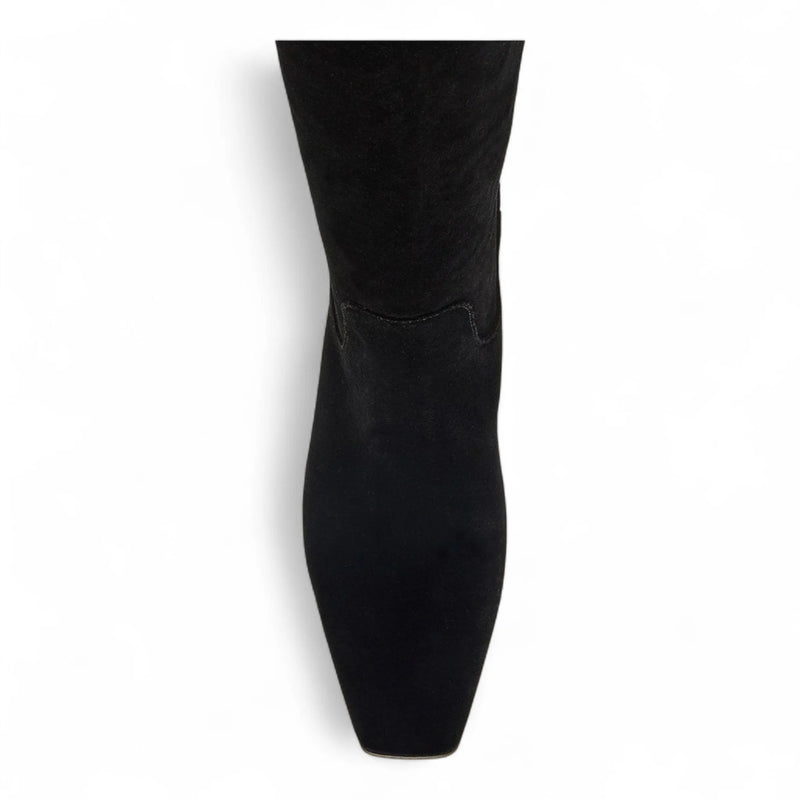 Dantelle Suede Block Heel Tall Boots - BOOTS