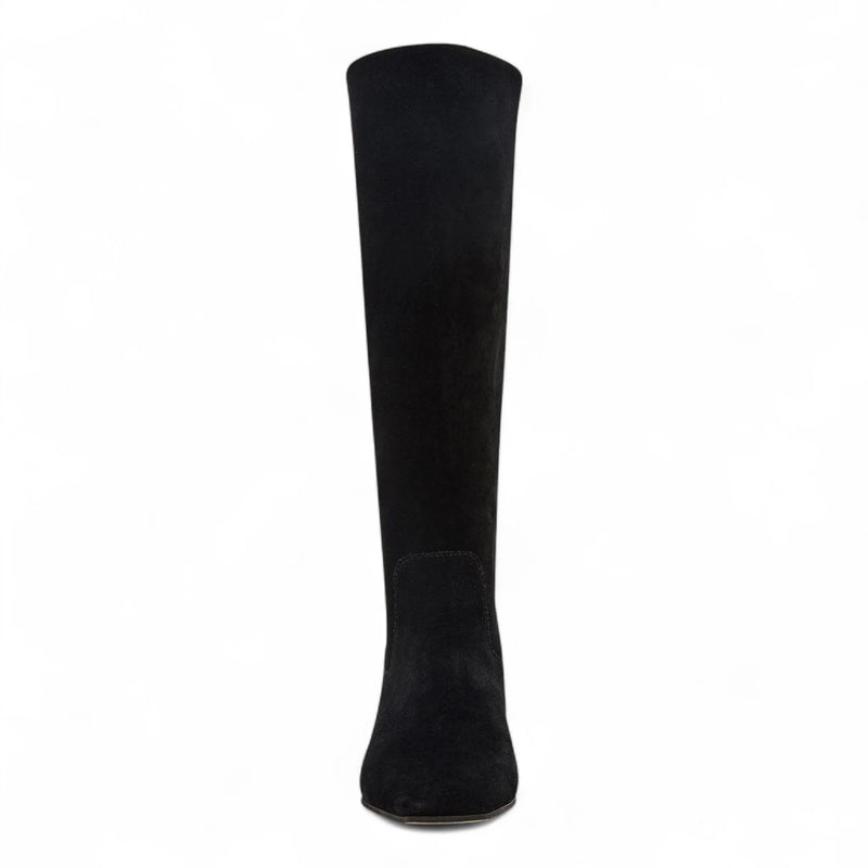 Dantelle Suede Block Heel Tall Boots - BOOTS