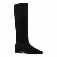 Dantelle Suede Block Heel Tall Boots - BOOTS