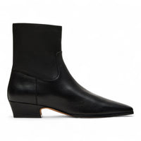 Dusty Square Toe Suede Ankle Bootie - Black / 6 - BOOTIES