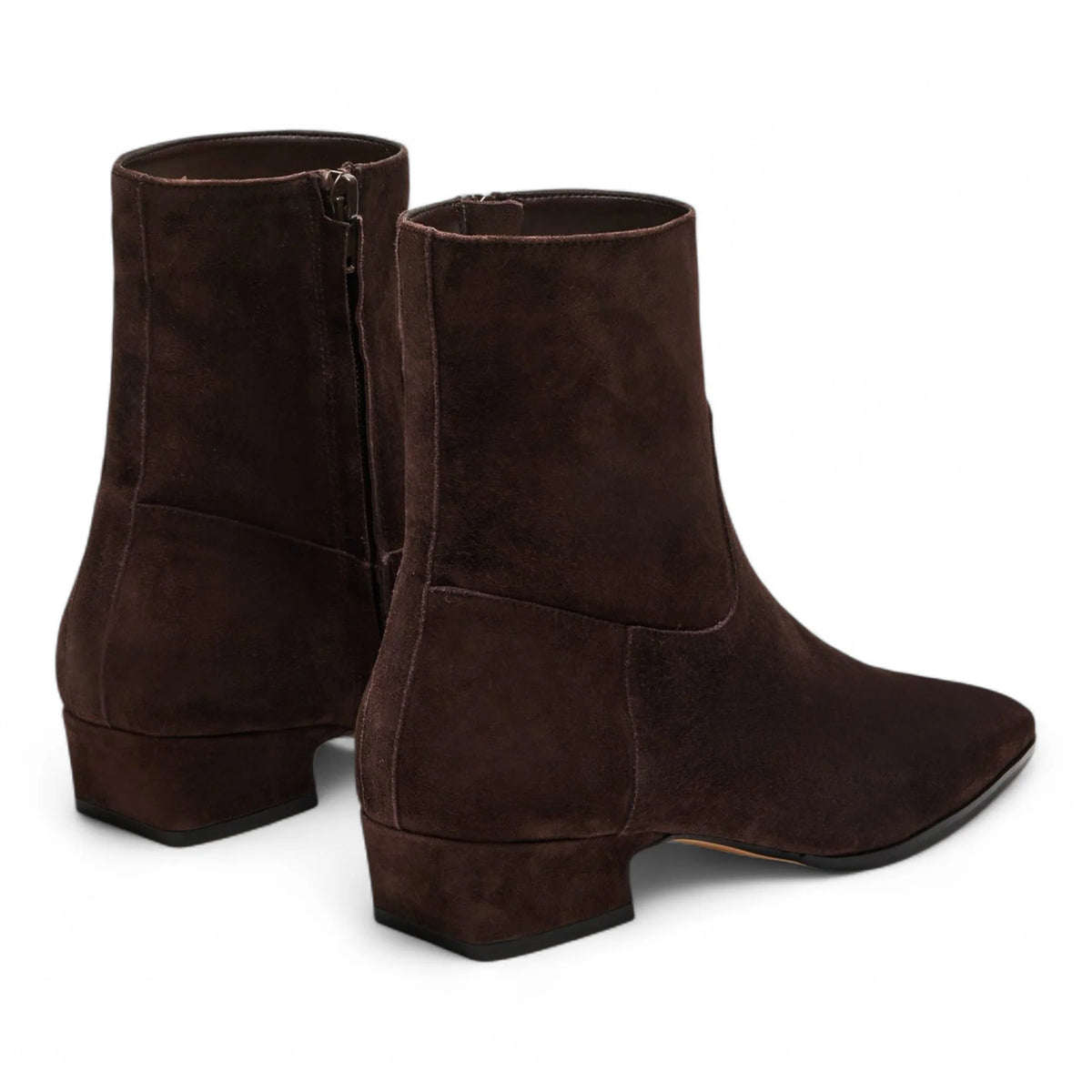 Dusty Square Toe Suede Ankle Bootie - BOOTIES