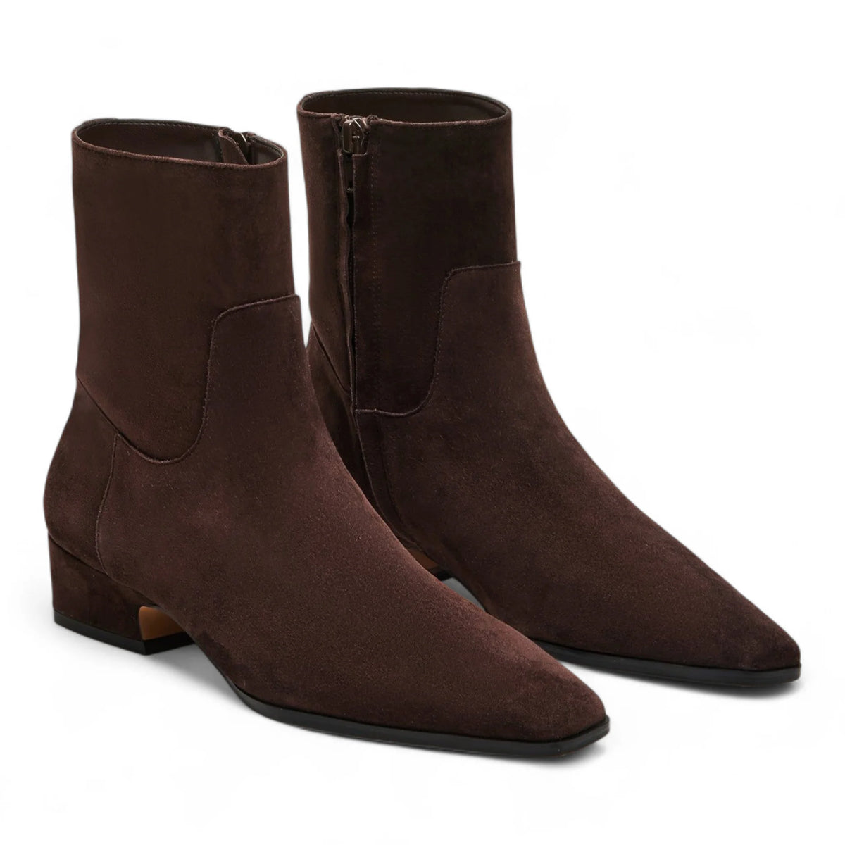 Dusty Square Toe Suede Ankle Bootie - BOOTIES