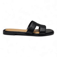 Elio H Band Slide - Black / 5.5 - SLIP-ONS & FLATS