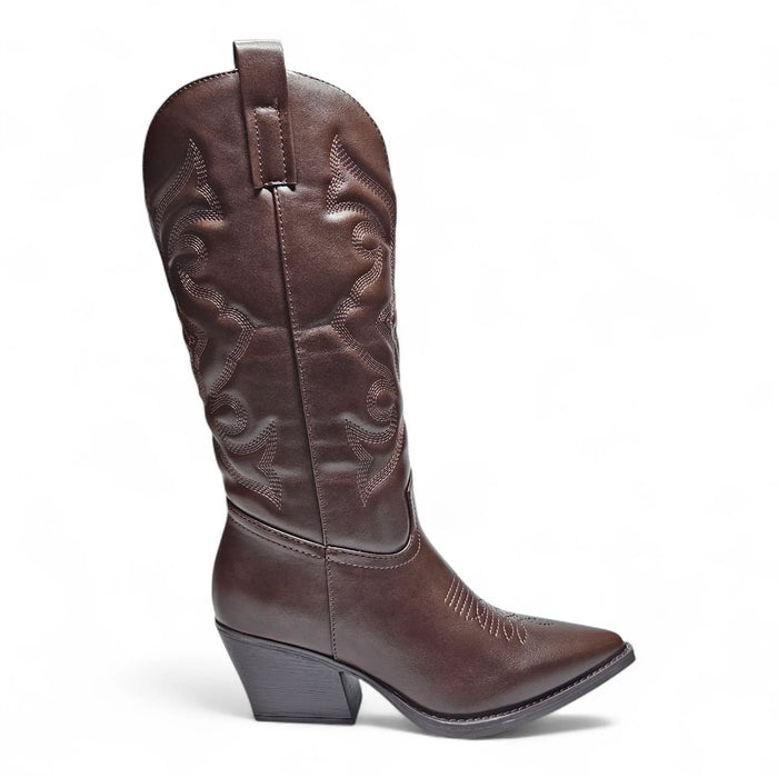 Elk Country Girl Charm Cowgirl Boot - Brown