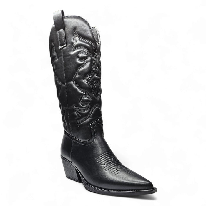 Elk Country Girl Charm Cowgirl Boot - Black