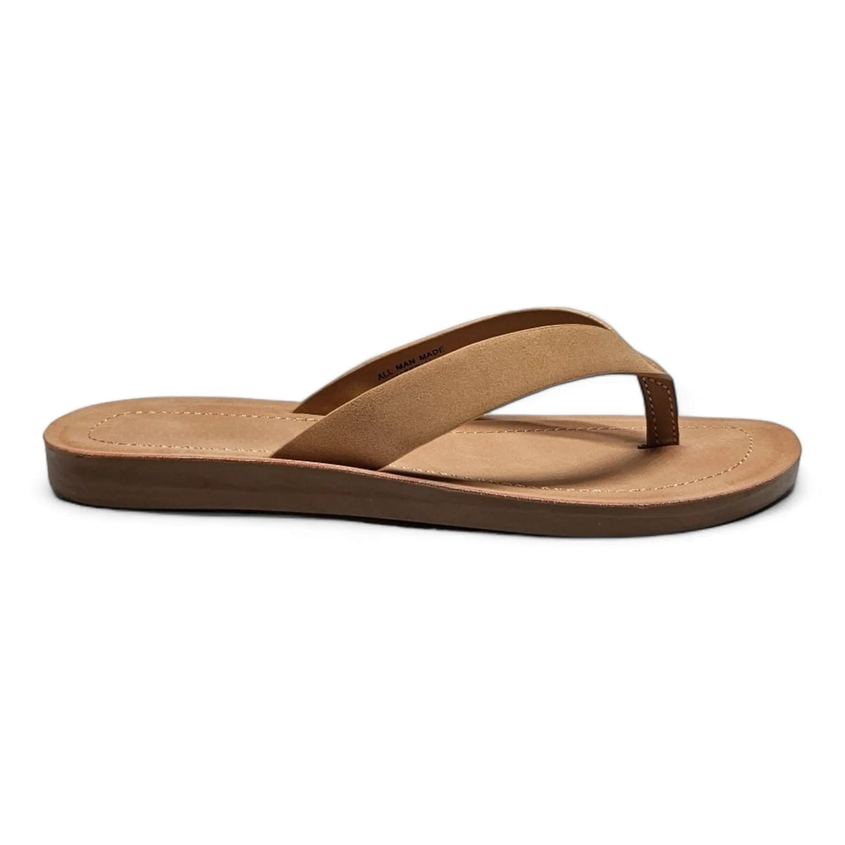 Tan leather Ella Flip Flops featuring a simple thong design for stylish comfort